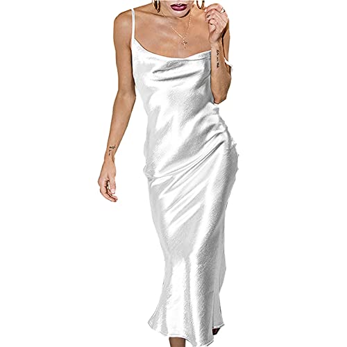 Robe de soirée longue en satin et dentelle sirène pour femme