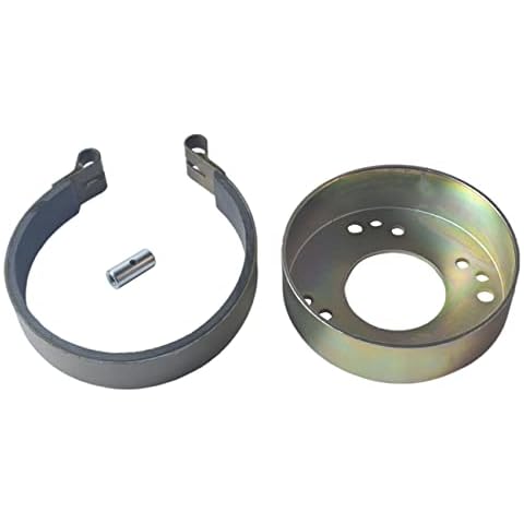 pinkhatcat 4.5" Band Brake 4.5" Brake Drum with Pin Kit For Go Kart Cart Yard Cart Mini Bike Yerf-Dog ATV Cover