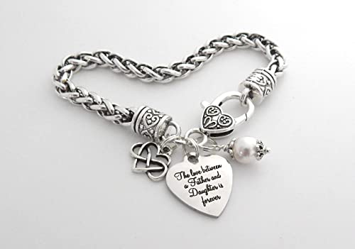 Father Daughter Bracelet, Daddy's Little Girl Gift, Sweet 16 Gift, Gift For Daughter, Wedding Gift From Dad, Mother's Day Gift, Bride Gift, Family Jewelry, Daughter Birthday #TOP1