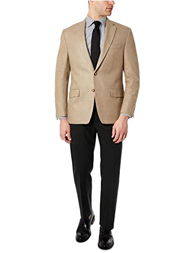 Veste en lin à deux boutons homme pantalon noir ensemble de réunion chic