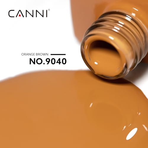 Image of CANNI Brown Gel Nail Polish, 1Pcs Brown Fall Winter Gel Polish Color Nail Polish Gel High Gloss Soak Off U V Gel Nail French Nail Manicure Salon DIY