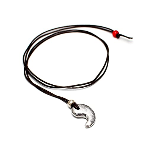 [世界のアクセサリー カルメロ] ギベオン 勾玉 宇宙 隕石 メテオライト ペンダント チョーカー メンズ レディース