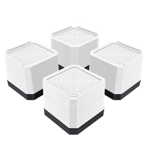 Yinnhom テーブル 脚 継ぎ足し 7.3cm上げる こたつ 机 テーブル 高さ調整 2段階式 テーブル高さ調整器具 コタツ 高さ上げ ベッド・ソファー 足上げ こたつの高さを上げる足 家具・家電向け 滑り止め 振動・騒音軽減 耐荷重1000kg 4個入り ホワイト