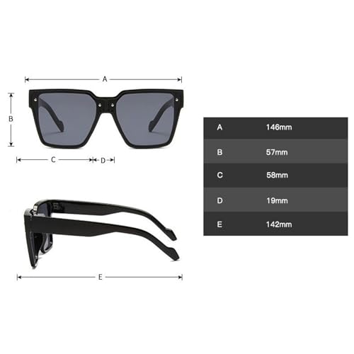 COTIA Retro Fashion Oversized Square Sunglasses Women Vintage Sun Glasses Men Rectangle Design Trending Rivets Punk Eyewear4