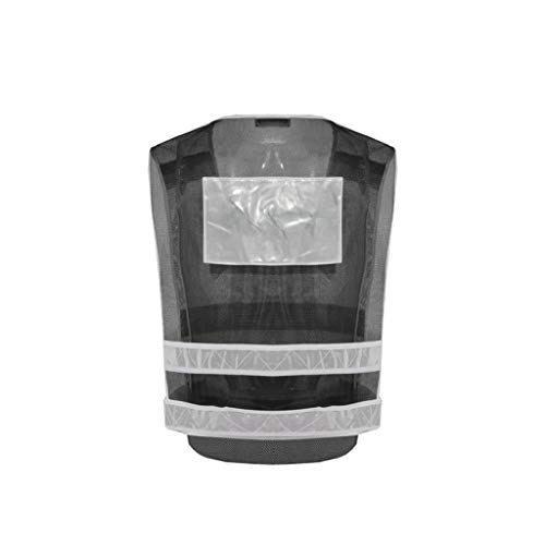 YXDO Gilet di Sicurezza Nero Riflettente Completo