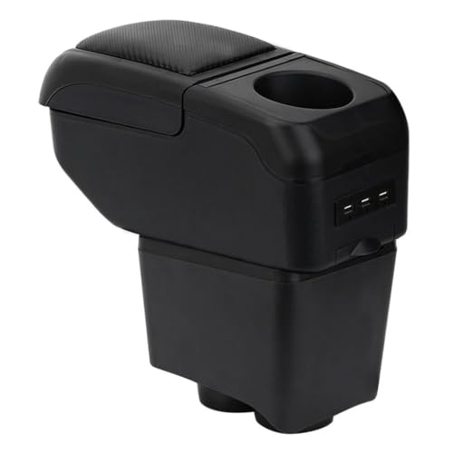 Armrests for Volkswagen for Vw Polo Armrest 2002-2009 Center Console Organizer Box Double Layer Storage with 6 USB Ports