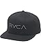 RVCA Men's Twill Snapback Hat, Black/Charcoal, One Size