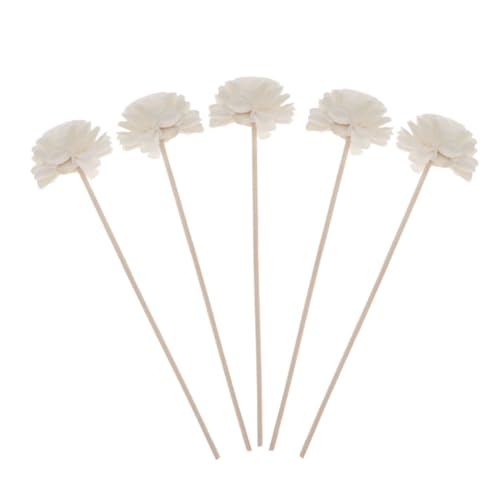 RORPOIR Flower Scent Diffuser Sticks 5 Pieces Essential Oil Diffusers Straight Aroma Diffuser Natural Flower Shape Quick Absorpti