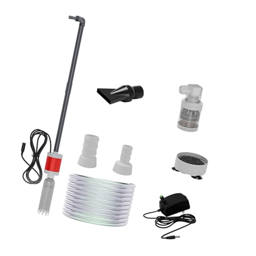Oxxggkao Multifunktionales, verstellbares Aquarium Reinigungsset mit abnehmbarem Design für effizienten Wasserwechsel Multifunktionaler Aquarium Presstyp Abfallsauger