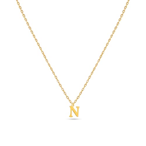 Image of Rubans Demi Fine Stainless Steel Alphabet Pendant CZ Gift for Women & Girls
