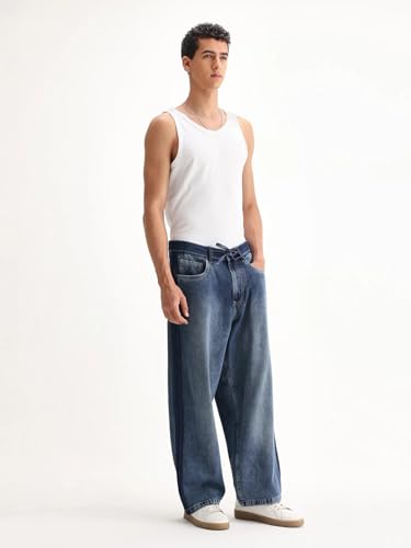 Image of Rare Rabbit Baggy Plain Jeans
