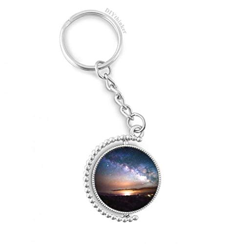 Llavero rotativo de la línea Noche Oscura Galaxy con anillo de cadena duradero
