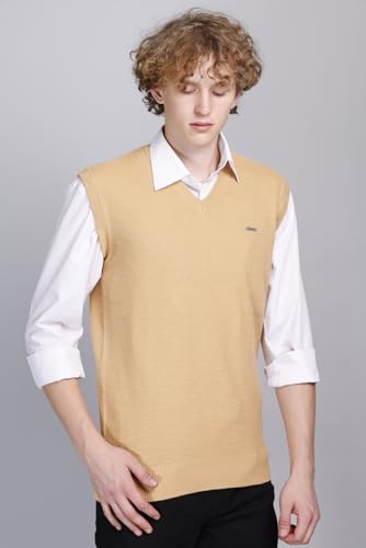 Image of V Neck Cotton Half Sweater for Man Winter Wear - Pullover Sweater for Men