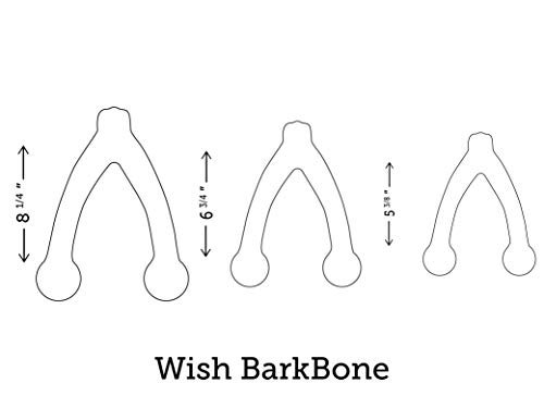 Pet Qwerks Wishbone BarkBone - Nylon Chew Toy for Aggressive Chewers - Peanut Butter Flavor - 5.38\"