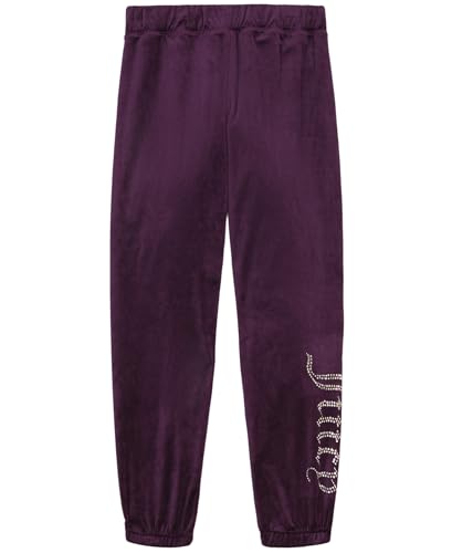 Image of Juicy Couture Girls' Pull-On Plush Velour Jogger, Ribbed Waist & Cuffs