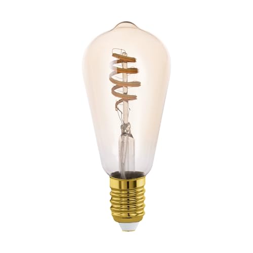Eglo Connect.z Smart Home E27 LED Filament Light Bulb, ST64, ZigBee, app and Voice Control, dimmable