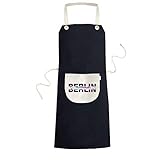 offbb Berlin City Radio Tower Cocina delantal con peto regulable bolsillo negro mujeres hombres chef Gift