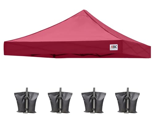 Image of ABCCANOPY Replacement Canopy Top for Pop Up Canopy Tent 10x10 Burgundy