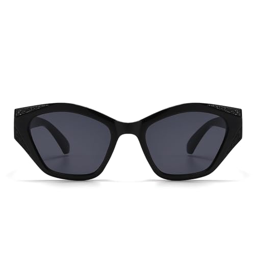 Lunettes de soleil œil de chat légères contre l'éblouissement à branches rétro