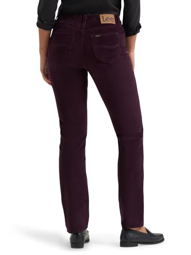 Lee Women's Legendary Mid Rise Straight Leg Jean, Deep Wine Cord3
