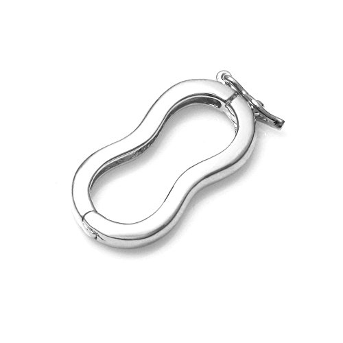 925 Sterling Silver Infinity Link Connector Necklace Pearl Shortener Enhancer Clasp