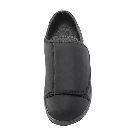 Silvert's Adaptive Clothing & Footwear Men’s Neoprene Extra Wide Ultra Comfort Flex Shoes for Seniors - Black 9