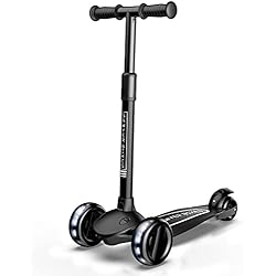 Trotadora Decathlon Sawyer Bikes - Patinete Ajustable Ruedas LED - Niños 2 a 8 Años (Negro)