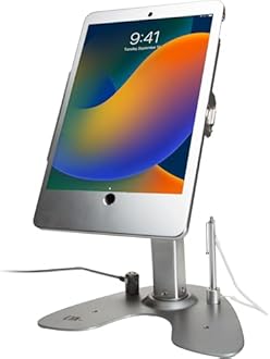 CTA Digital Dual Kiosk Stand – CTA Dual Security Kiosk Stand with Locking Case and Cable for iPad 7th,/ 8th/ 9th Gen 10.2” (PAD-ASK10)