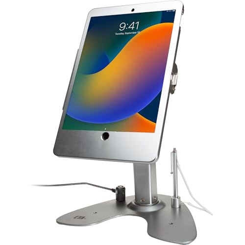 CTA Digital Dual Kiosk Stand – CTA Dual Security Kiosk Stand with Locking Case and Cable for iPad 7th,/ 8th/ 9th Gen 10.2” (PAD-ASK10)