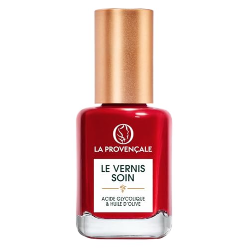 La Provençale Maquillage - Le Vernis Solaire - Vernis à Ongles Longue Tenue - Enrichi en Huile d'Olive Bio AOP Provence - Fini Brillant Laqué - Teinte : Rouge Tomette (416)