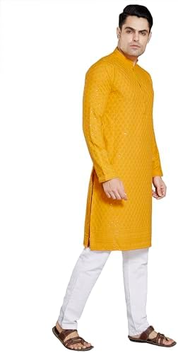 DIVISIVE Synthetic Men's Henley Regular Kurta
