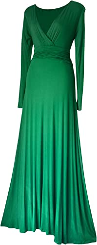 Robe longue de soirée à manches longues de gala pour femme