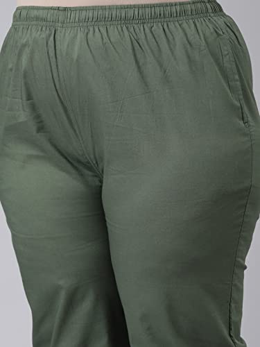 Image of GO COLORS Soft Cotton Pant Full Length for Women| Breathable, Mid Rise