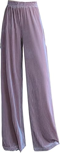 Wide Leg Pants Bright Silk Spring and Autumn Women's High Waist Loose