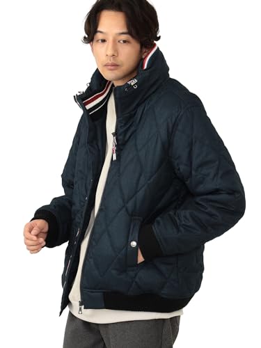 [ビームスハート] ブルゾン ボリュームネック キルト ブルゾン メンズ NAVY M