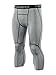 ARSUXEO Men's 3/4 Running Compression Tights Capri Pants K75 Gray Size X-Large