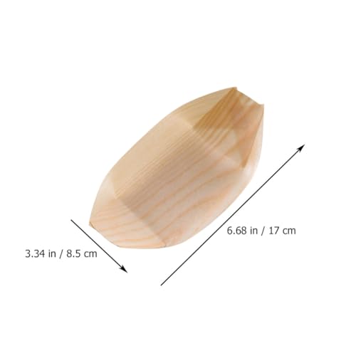 Platos desechables de madera para sushi FAVOMOTO 60 pcs miniatura 2