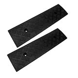 Healvian 2 STÜCK Robuste Bordsteinrampe aus Rutschfestem Gummi und Kunststoff Stabile Auffahrrampe...