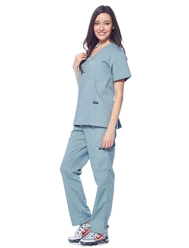 Dagacci Scrubs Medical Uniform Women and Man Scrubs Set Medical Scrubs Top and Pants