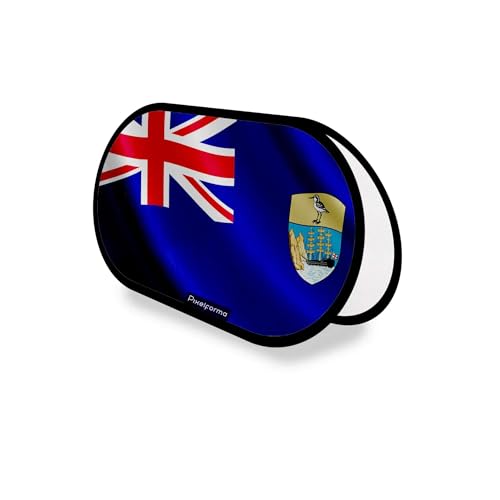 Support publicitaire Ovale Drapeau Sainte-Hélène, Ascension et Tristan da Cunha en Polyester 70x120cm