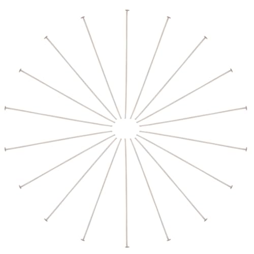 SUNNYCLUE 1 Box 500Pcs Straight Pins Jewelry Flatpins 50mm 304 Stainless Steel Flat Head Pins Flat Headpins for Jewelry Making Accessories DIY Dangle Earrings Craft Women Adults Supplies
