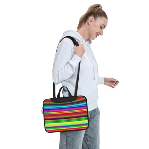 Sacoche ordinateur portable à rayures mexicaines colorées et mixtes - 7