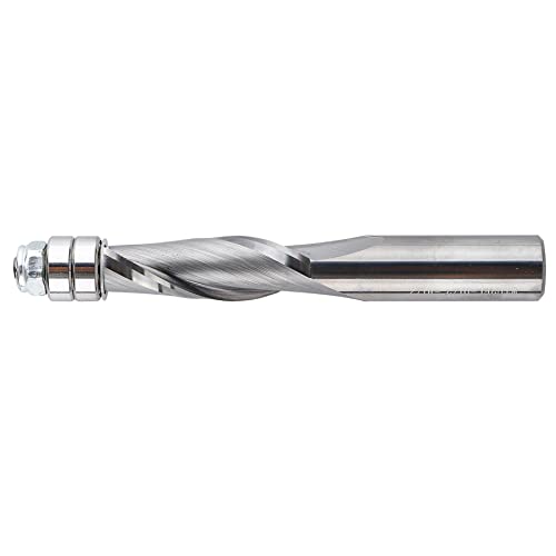 Spetool Upcut Spiral Flush Trim Router Bit, 1/2" Shank 1-1/2" Cutting Length Extra Long 4", Solid Carbide Flush Trim Router Bits Spiral With Bearing For Trimming Wood Veneer Acrylic #TOP5