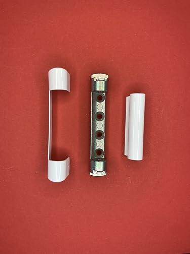 Original Winkhaus Reparaturset für Kunststoffenster bestehend aus Ecklager Scherenlager für die Serien aktivPilot autoPilot inkl.Befestigungsset (silber mit weißen Kappen)