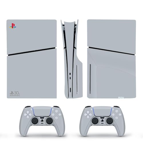 Image of PSS Vinyl Skin for PS5 /Slim Disk Edition, Console and Controller Skins for PS5 /Slim Disk Edition, Decal Sticker for PS5 /Slim Skin Console and Controllers (30th Anniversary)