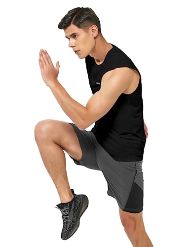 DEMOZU Men's Sleeveless Workout Swim Shirt Running Gym Athletic Muscle Tank Top Big and Tall4