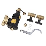 Magnetischer Heizungswasserfilter,Messing, mit Edelstahl-Mesh, Schlamm- und Rostabscheider für Heizkessel und zentrale Warmwasseranlagen, 1-stufige Filtration(DN20/3/4 male valve)