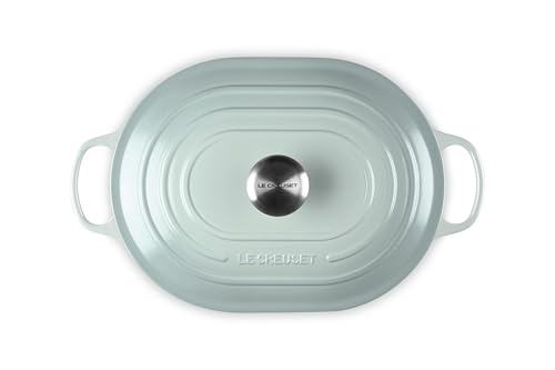 Image of Le Creuset Enameled Cast Iron Oval Casserole with Lid, 3.75 qt., Sea Salt