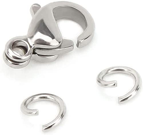 140 Pcs 4MM 304 Stainless Steel Jump Rings With 70Pcs Lobster Claw Clasps For Earring Bracelet Necklace Pendants Jewelry Diy Craft Making Stainless Steel Color 4mm Jump Ring Stainle