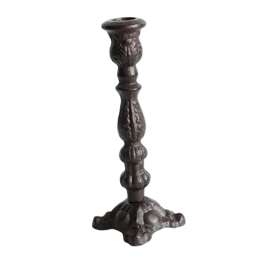 LOVIVER Candelabro cónico de Hierro Fundido, diseño Vintage, Estilo rústico, para Bodas, chimeneas, decoración del hogar.